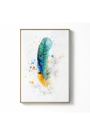 Boho Tüy Motifli Kanvas Tablo Modern Salon Duvar Dekoru Tuval Duvar Panosu