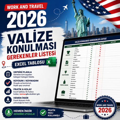 Work & Travel 2026 Valize Konulacaklar Listesi