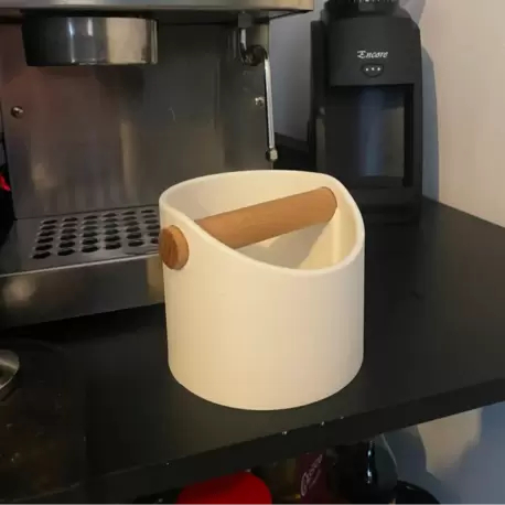 Genişletilmiş Espresso Knock Box – 120mm Çaplı - Çubuk Destekli