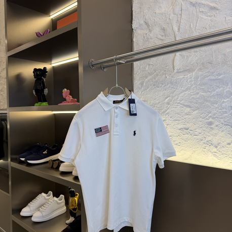 Ralph Lauren Logo Appliquéd %100 Cotton Polo Tshirt