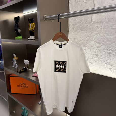 BOSS Logo Appliquéd %100 Cotton Tshirt