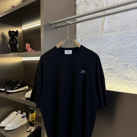 Ami Paris Logo Appliquéd %100 Cotton Tshirt