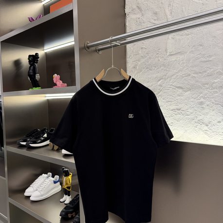 Dolce Gabbana Logo Appliquéd %100 Cotton Tshirt