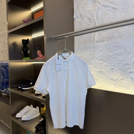 Les Benjamins Logo Appliquéd %100 Cotton Polo Tshirt