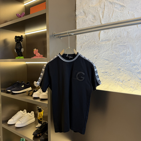 Dolce Gabbana Logo Appliquéd %100 Cotton Tshirt