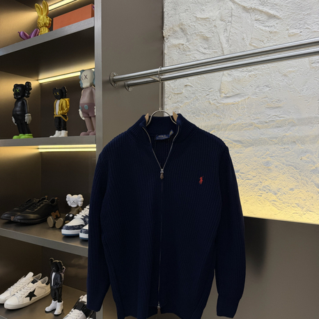 Ralph Lauren İthal Full Zip Örme Triko Hırka (Lacivert)