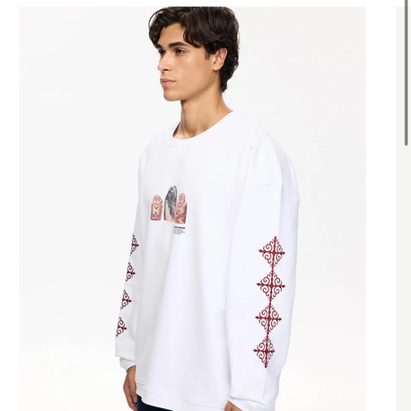 Les Benjamins Oversized Fit %100 Cotton Sweatshirt