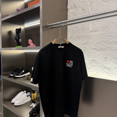 LOEWE Logo Appliquéd %100 Cotton Tshirt