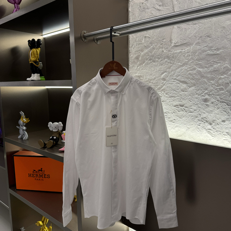 Valentino Gravani Logo Appliquéd Velvet Shirt Gömlek