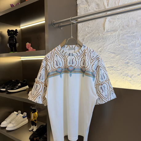Etro Milano Logo Appliquéd %100 Cotton Tshirt
