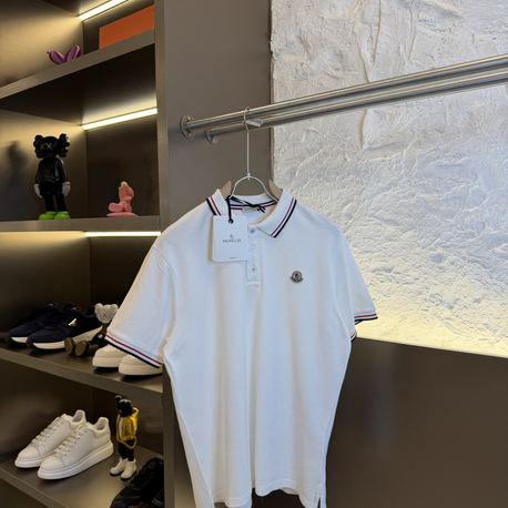 Moncler NFC Logo Appliquéd %100 Cotton Polo Tshirt
