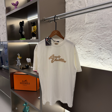 Louis Vuitton Logo Appliquéd %100 Cotton Tshirt