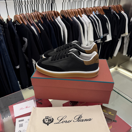 Loro Piana Leather Summer Walk Sneakers
