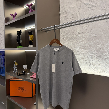 Ami Paris Logo Appliquéd %100 Cotton Tshirt