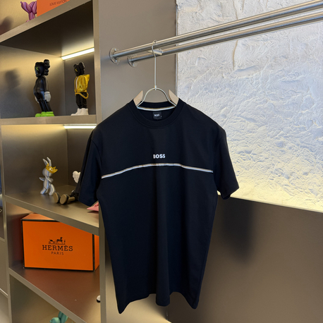 BOSS Logo Appliquéd %100 Cotton Tshirt