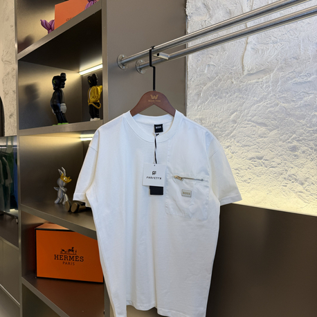 BOSS Logo Appliquéd %100 Cotton Tshirt