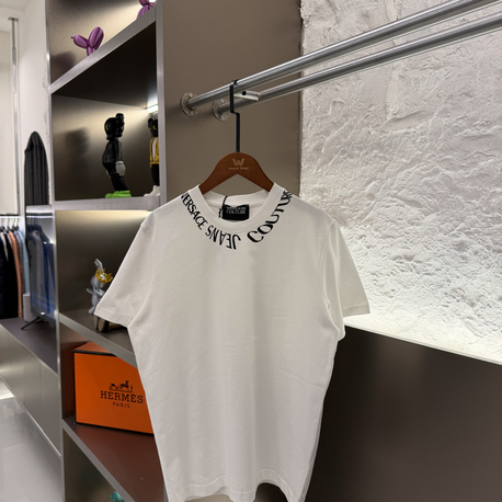 Versace Jeans Logo Appliquéd %100 Cotton Tshirt