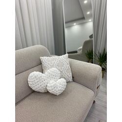 Kalpli Dekoratif Yastık (Beyaz)