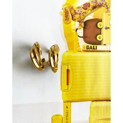 S.Steel - Çelik , Gold Küpe 