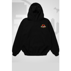 Oversize Baskılı Kapüşonlu Sweatshirt