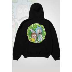 Oversize Baskılı Kapüşonlu Sweatshirt