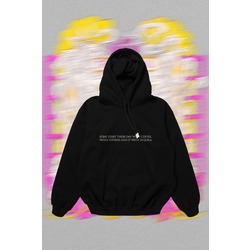 Unisex Baskılı Kapüşonlu Sweatshirt