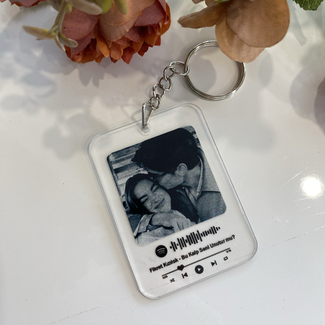Kişiye Özel Spotify Fotoğraflı Anahtarlık
