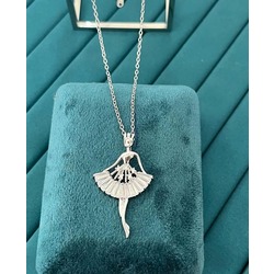 Gümüş Balerin Kolye