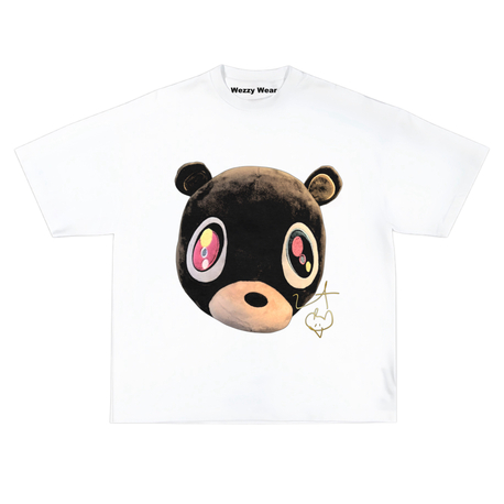 Kanye Graduation Bear Face White Tshirt