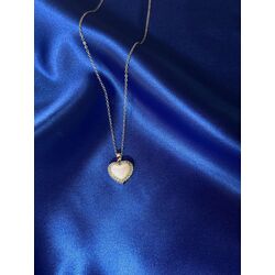 Silver / İnci Kalp Kolye 