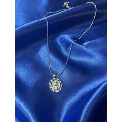 Silver / Portre Lale Kolye