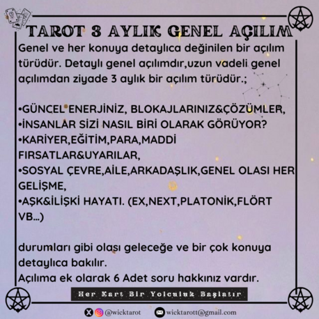 TAROT 3 AYLIK GENEL AÇILIM