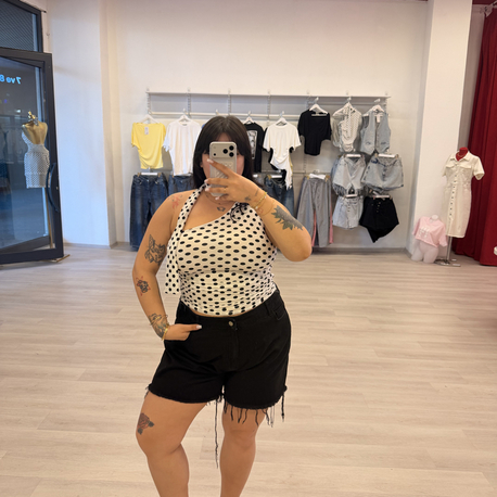 SİYAH YÜKSEK BEL ŞORT 