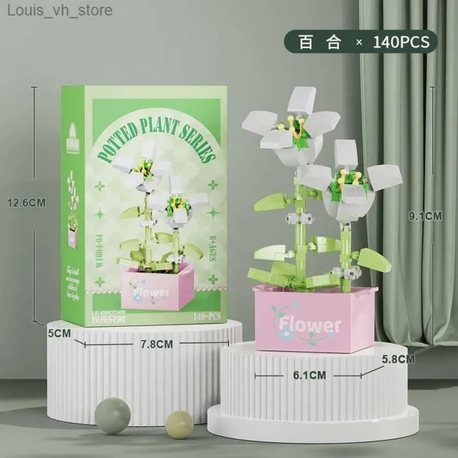 Potted Plant Series - Lego Puzzle Çiçek Seti (140 parça)