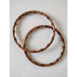 21 cm çapında bambu görünümlü plastik