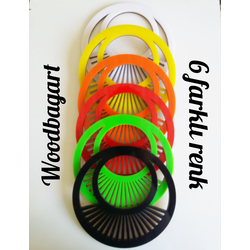 17 cm çapında akrilik+ahşap sap 