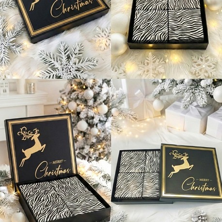 4'lü Boş Advent Calendar - Yılbaşı Temalı Konsept Hediye Kutusu - Sevgiliye Hediye (Boş Kutu)