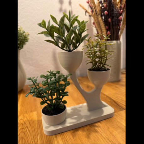 3D baskı 3 lü çiçeklik