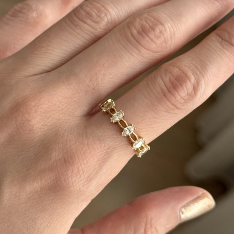 Mini markiz taşlı yüzük / xuping (14kgoldrenk)