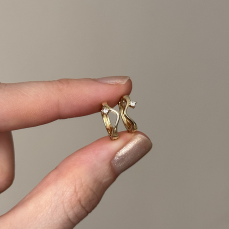 Minik taşlı küpe / xuping (14kgoldrenk)