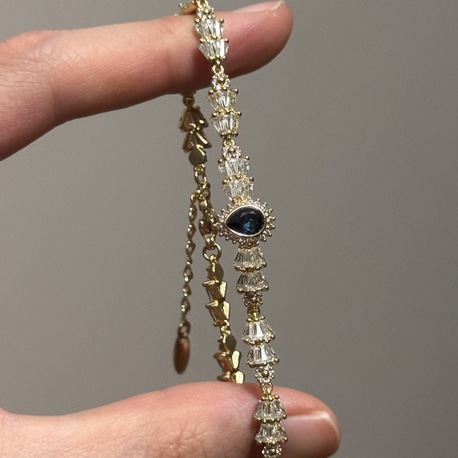 Sapphire bileklik / xuping (14kgoldrenk)