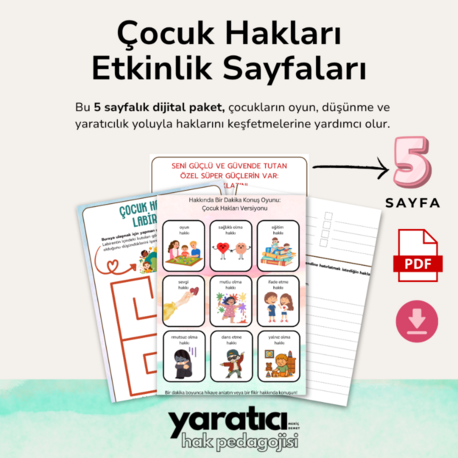 Çocuk Hakları Çalışma Kağıdı Etkinlik Seti