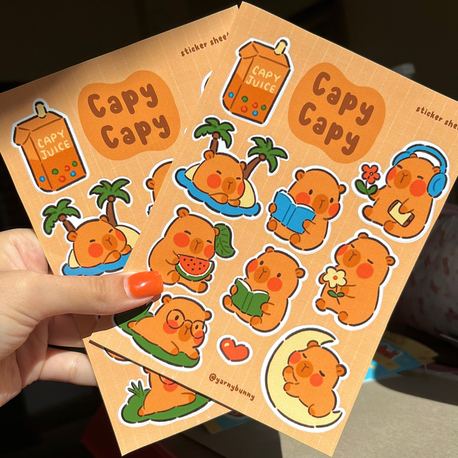 Capy Capy Sticker Sheet