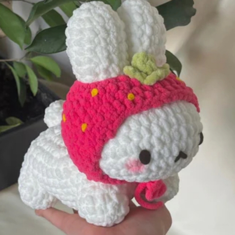 Strawberry Baby Bunny Peluş / Bag Charm