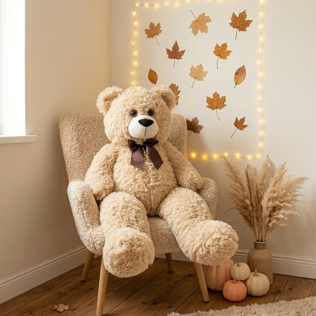 Mosby Bej Ayıcık  - 75x40cm Kişiye Özel NFC’li Anı Hediyesi