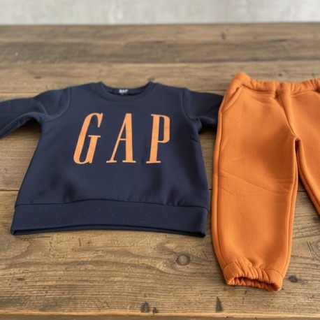 GAP TURUNCU LACİVERT 3 İPLİK ŞARDONLU ALT ÜST TAKIM