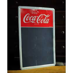 Coca Cola 1991 Teneke Yazı Panosu 