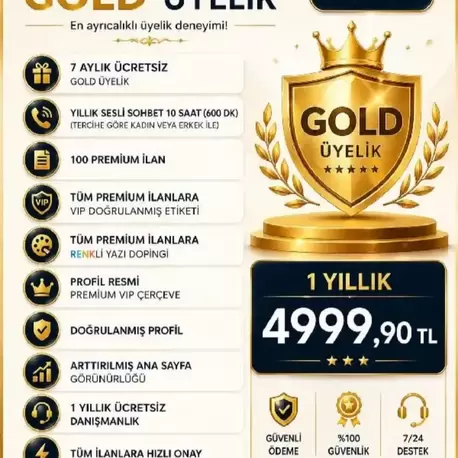 1 YILLIK GOLD UYELIK