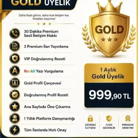 1 AYLIK GOLD UYELIK