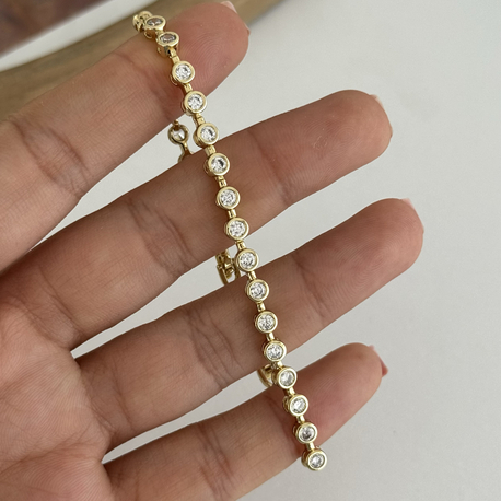 14k Xuping seri sıvama taş su yolu bileklik 